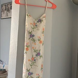 White Floral Cocktail Dress